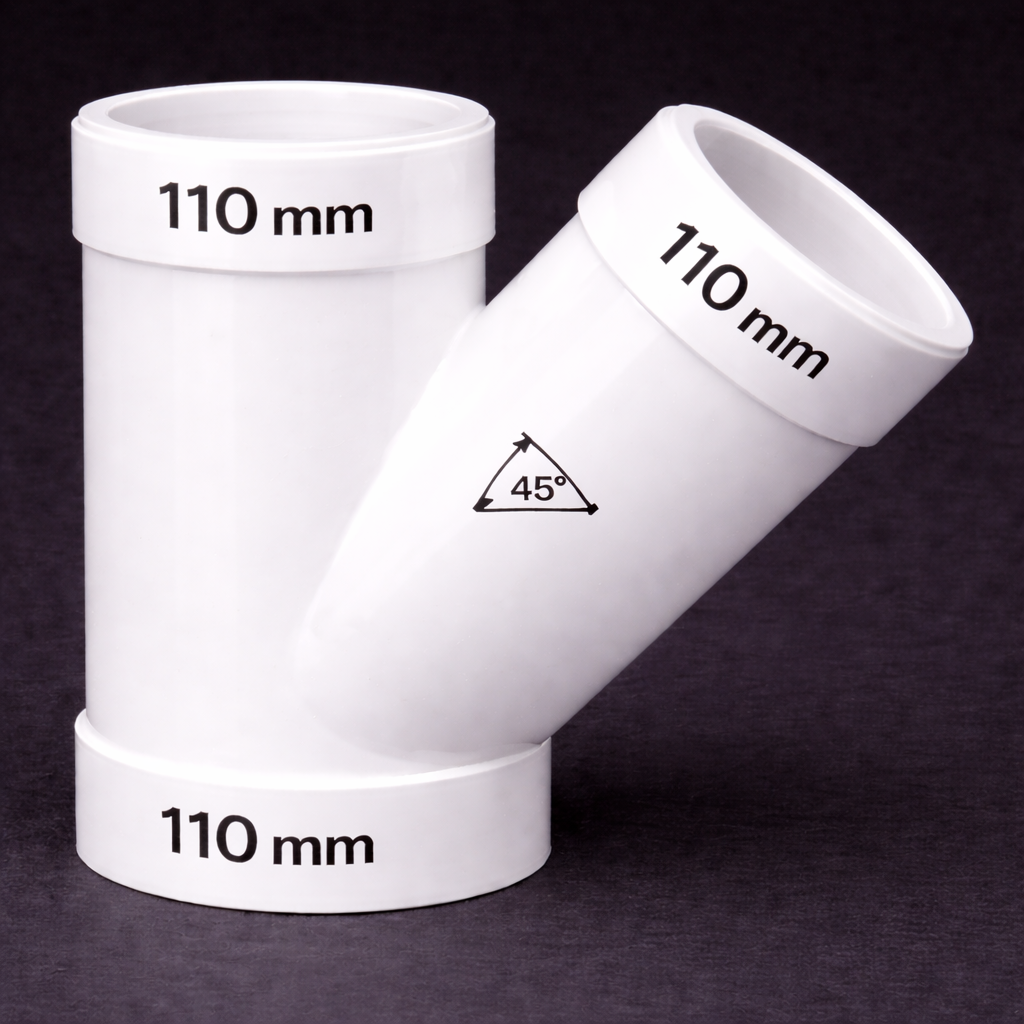 110 mm (4") Y Tee